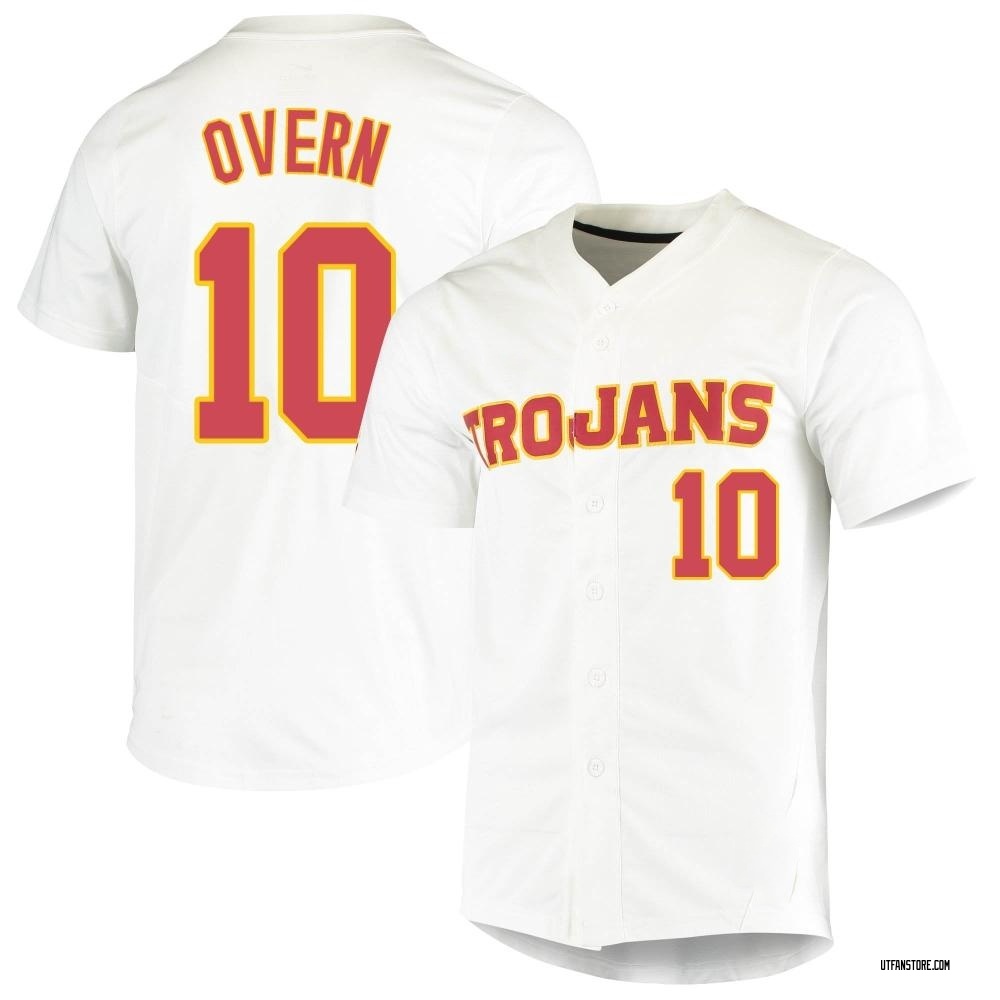 Men's Austin Overn USC Trojans Replica Vapor Untouchable Full-Button Baseball Jersey - White