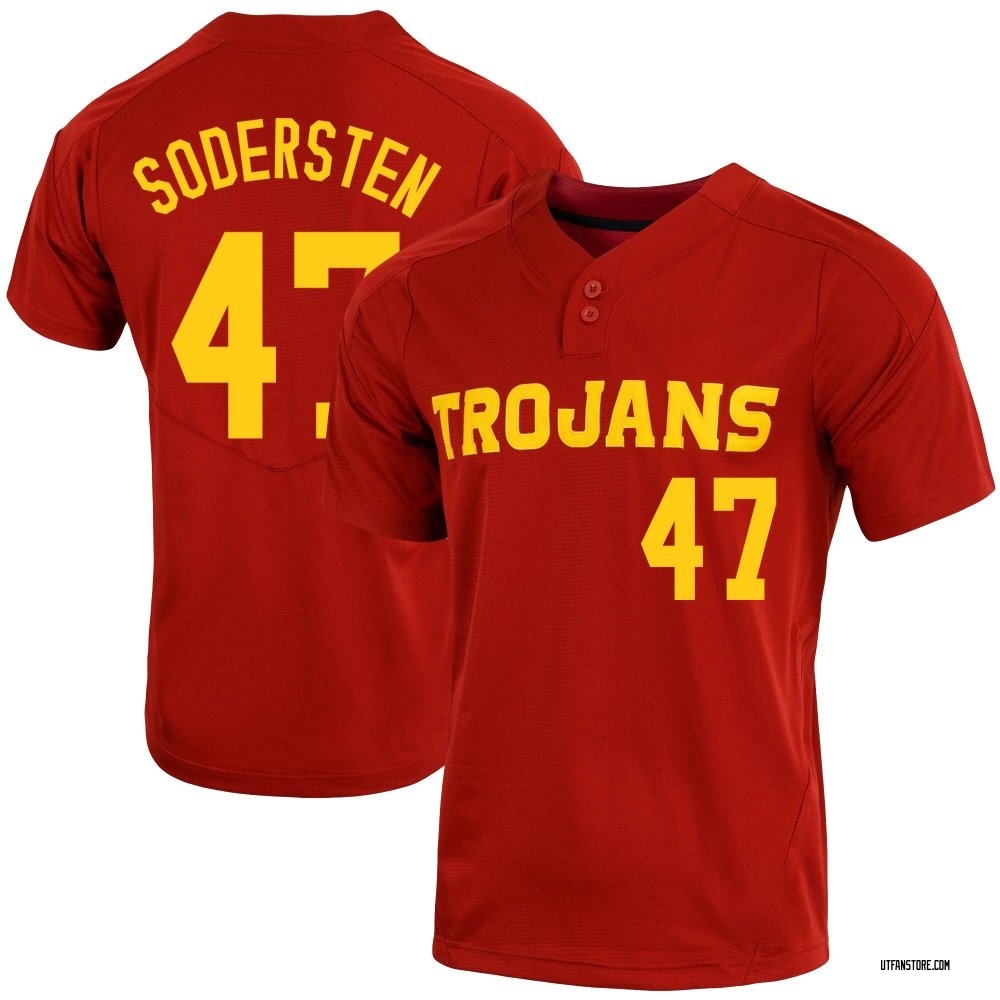 Men's Blake Sodersten USC Trojans Replica Cardinal Vapor Two-Button Baseball Jersey