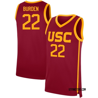 Men's Brit Burden USC Trojans Replica Cardinal Performance Basketball Jersey