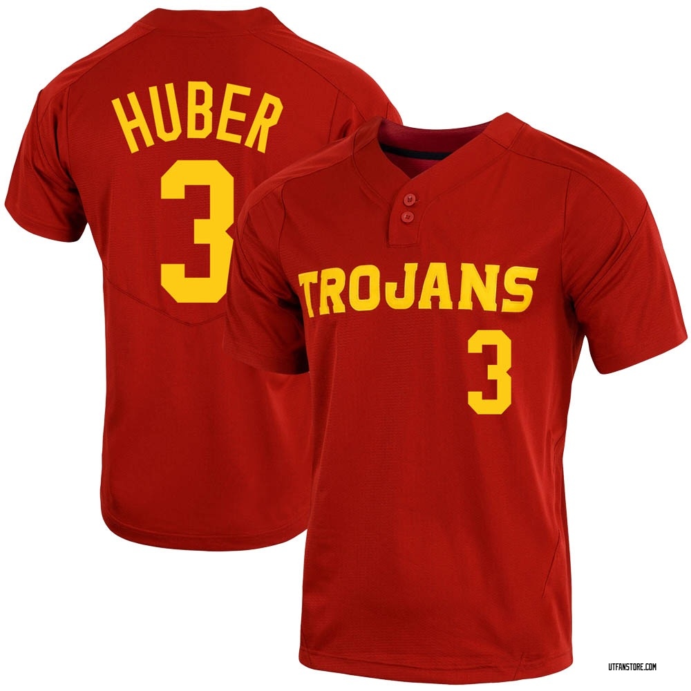 Men's Caiden Huber USC Trojans Replica Cardinal Vapor Two-Button Baseball Jersey