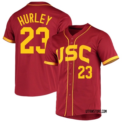 Men's Charlie Hurley USC Trojans Replica Cardinal Vapor Untouchable Full-Button Baseball Jersey