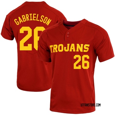 Men's Cole Gabrielson USC Trojans Replica Cardinal Vapor Two-Button Baseball Jersey