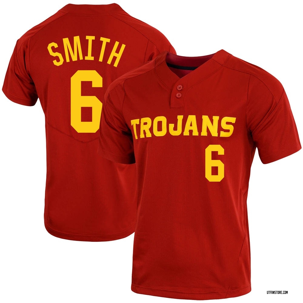 Men's D'Andre Smith USC Trojans Replica Cardinal Vapor Two-Button Baseball Jersey