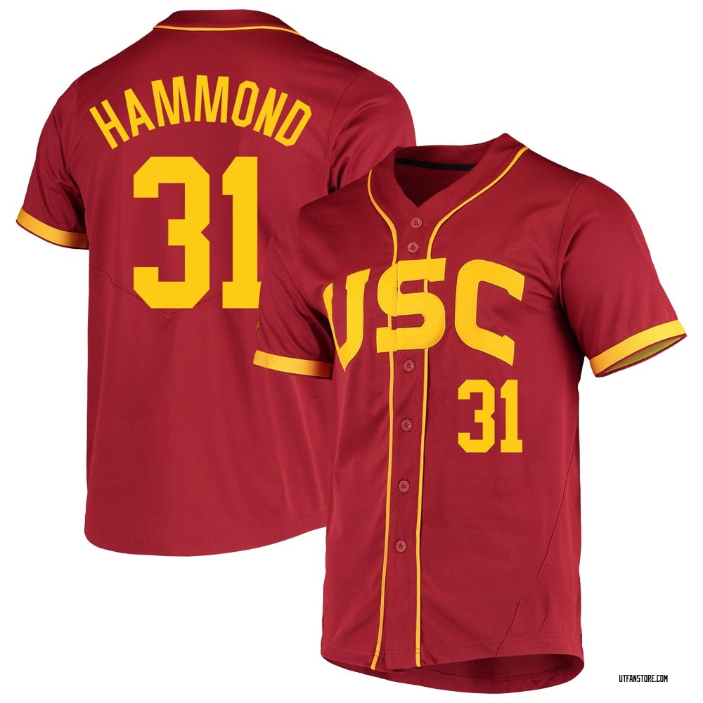 Men's Eric Hammond USC Trojans Replica Cardinal Vapor Untouchable Full-Button Baseball Jersey