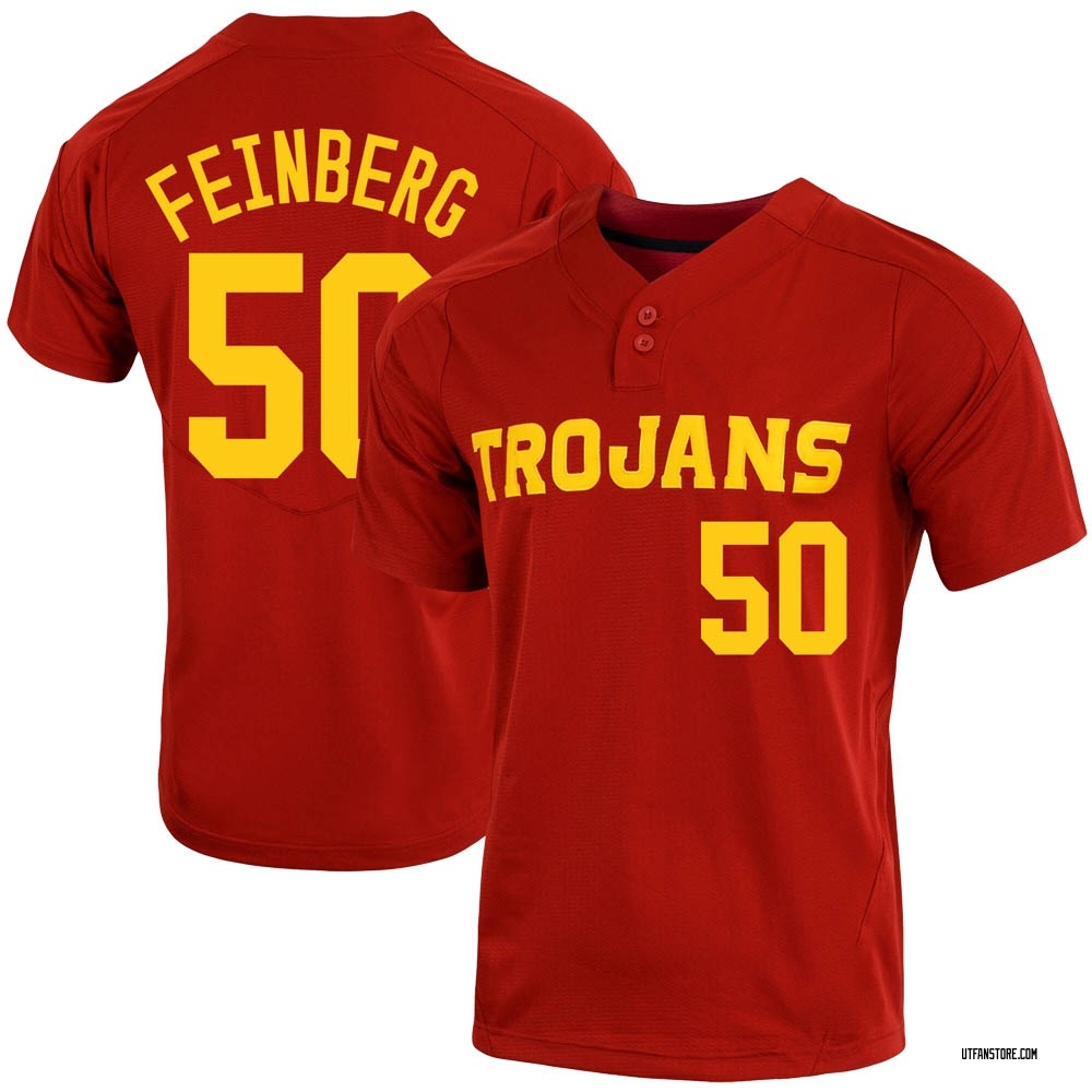 Men's Harrison Feinberg USC Trojans Replica Cardinal Vapor Two-Button Baseball Jersey