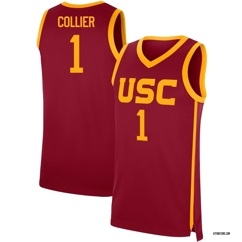 Men's Isaiah Collier USC Trojans Replica Cardinal Performance Basketball Jersey