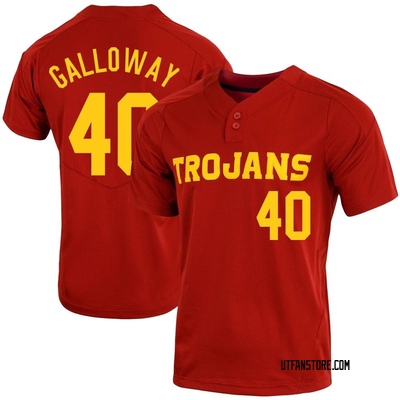 Men's Jacob Galloway USC Trojans Replica Cardinal Vapor Two-Button Baseball Jersey