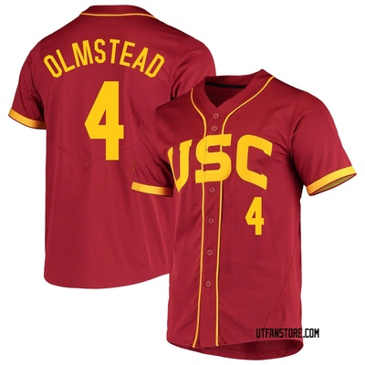 Men's Johnny Olmstead USC Trojans Replica Cardinal Vapor Untouchable Full-Button Baseball Jersey