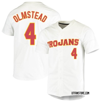 Men's Johnny Olmstead USC Trojans Replica Vapor Untouchable Full-Button Baseball Jersey - White