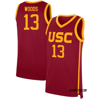 Men's Kam Woods USC Trojans Replica Cardinal Performance Basketball Jersey