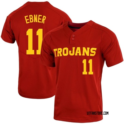 Men's Michael Ebner USC Trojans Replica Cardinal Vapor Two-Button Baseball Jersey
