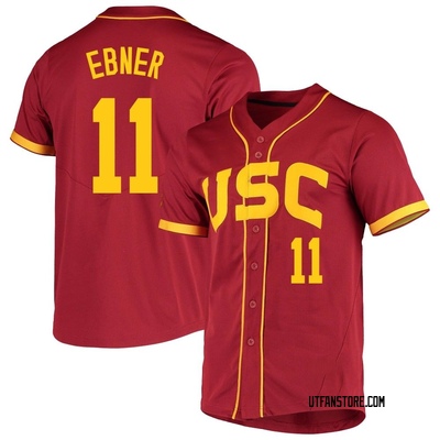 Men's Michael Ebner USC Trojans Replica Cardinal Vapor Untouchable Full-Button Baseball Jersey