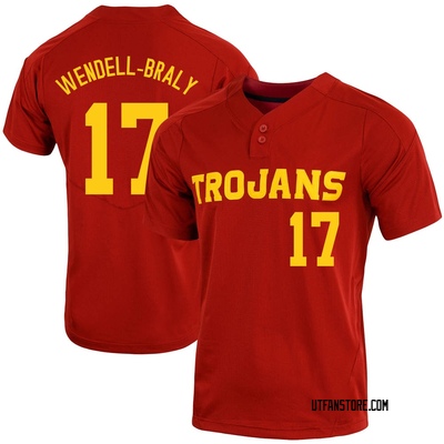 Men's Owen Wendell-Braly USC Trojans Replica Cardinal Vapor Two-Button Baseball Jersey