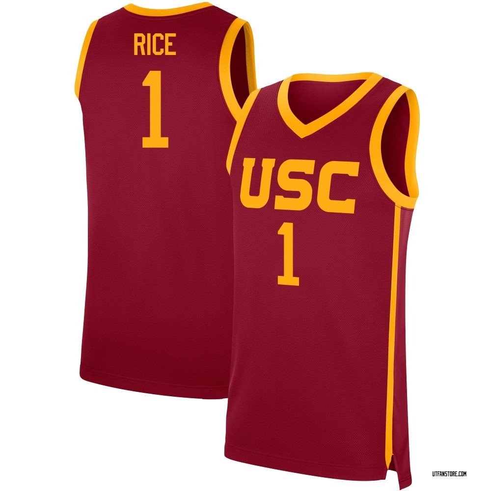Men's Rodney Rice USC Trojans Replica Cardinal Performance Basketball Jersey
