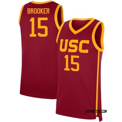 Men's Zach Brooker USC Trojans Replica Cardinal Performance Basketball Jersey