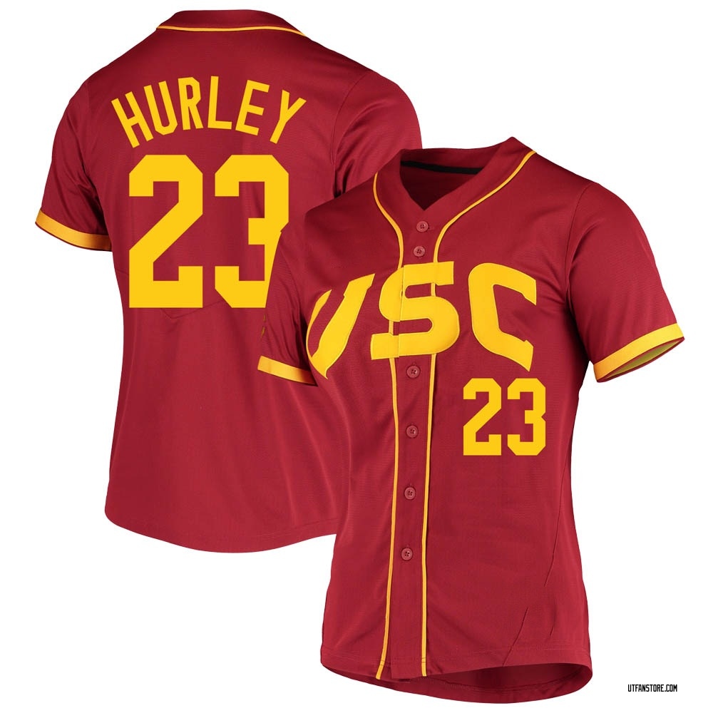 Women's Charlie Hurley USC Trojans Replica Cardinal Vapor Untouchable Full-Button Baseball Jersey