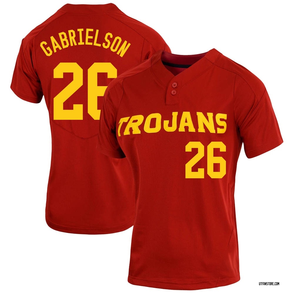 Women's Cole Gabrielson USC Trojans Replica Cardinal Vapor Two-Button Baseball Jersey