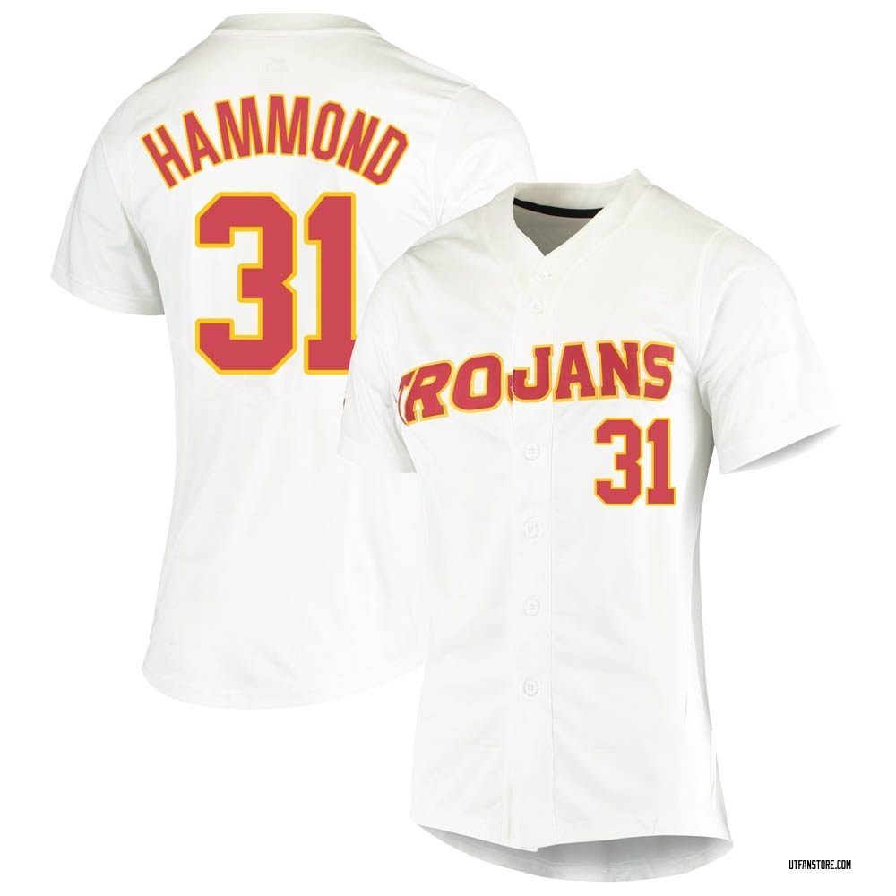 Women's Eric Hammond USC Trojans Replica Vapor Untouchable Full-Button Baseball Jersey - White