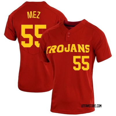 Women's Gavin Mez USC Trojans Replica Cardinal Vapor Two-Button Baseball Jersey