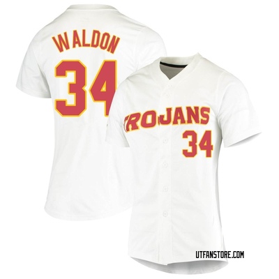 Women's JT Waldon USC Trojans Replica Vapor Untouchable Full-Button Baseball Jersey - White