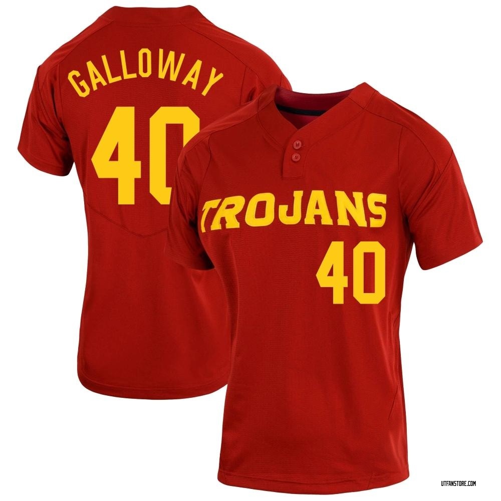 Women's Jacob Galloway USC Trojans Replica Cardinal Vapor Two-Button Baseball Jersey