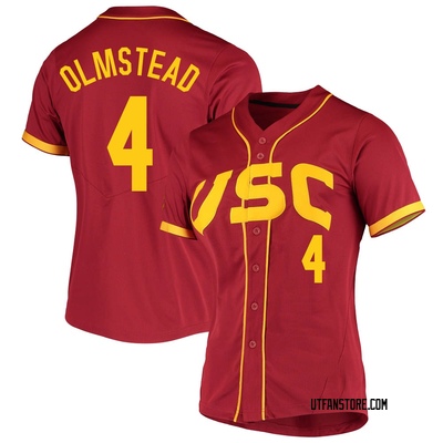 Women's Johnny Olmstead USC Trojans Replica Cardinal Vapor Untouchable Full-Button Baseball Jersey