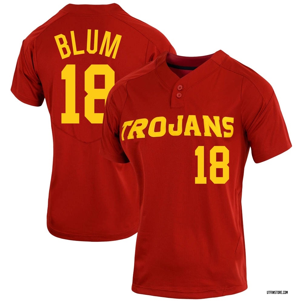 Women's Josh Blum USC Trojans Replica Cardinal Vapor Two-Button Baseball Jersey