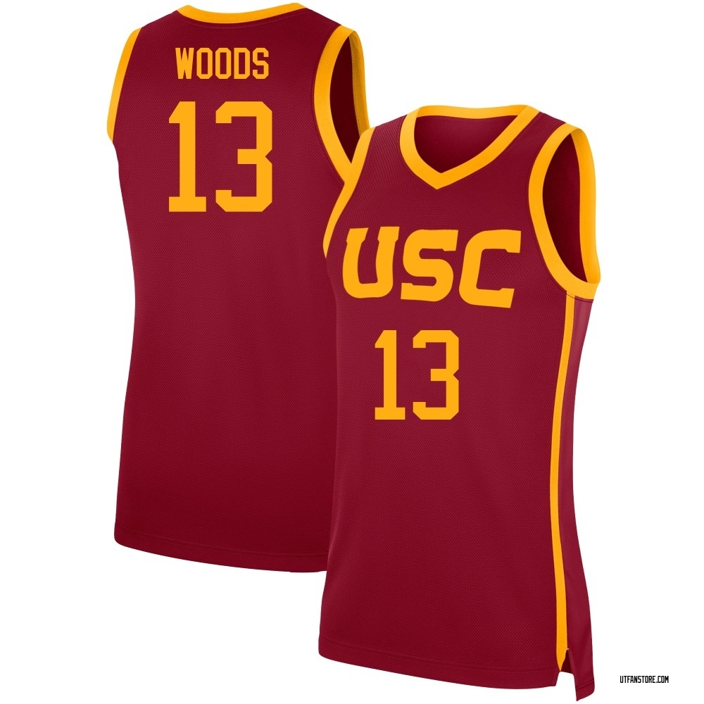 Women's Kam Woods USC Trojans Replica Cardinal Performance Basketball Jersey