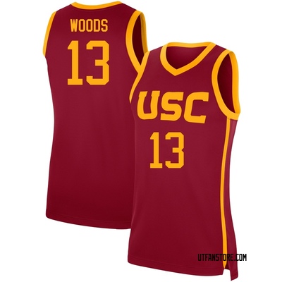 Women's Kam Woods USC Trojans Replica Cardinal Performance Basketball Jersey