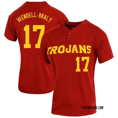 Women's Owen Wendell-Braly USC Trojans Replica Cardinal Vapor Two-Button Baseball Jersey