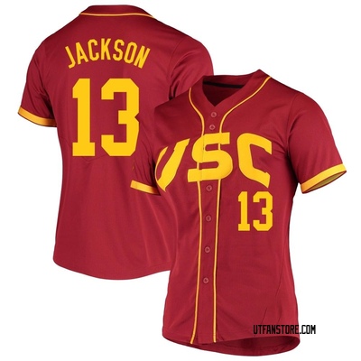 Women's Ryan Jackson USC Trojans Replica Cardinal Vapor Untouchable Full-Button Baseball Jersey