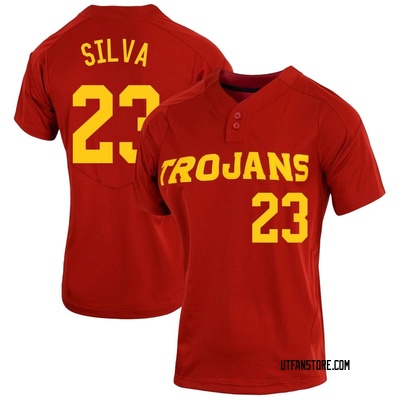 Women's Ty Silva USC Trojans Replica Cardinal Vapor Two-Button Baseball Jersey