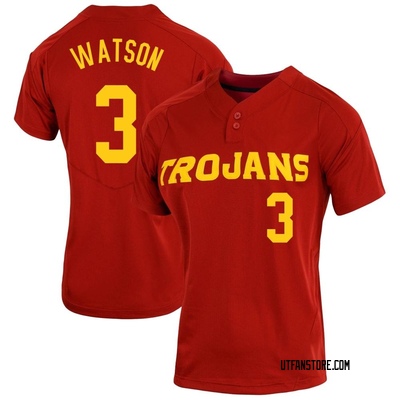 Women's William Watson USC Trojans Replica Cardinal Vapor Two-Button Baseball Jersey