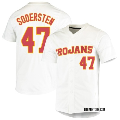 Youth Blake Sodersten USC Trojans Replica Vapor Untouchable Full-Button Baseball Jersey - White
