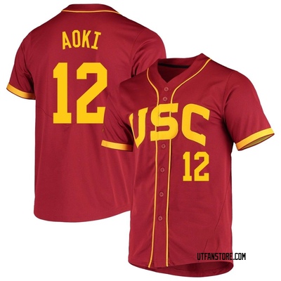 Youth Caden Aoki USC Trojans Replica Cardinal Vapor Untouchable Full-Button Baseball Jersey