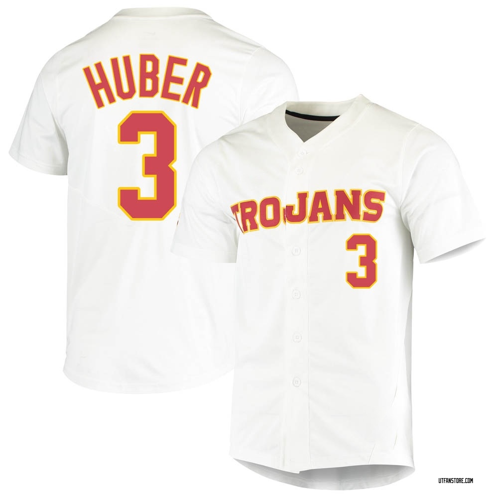 Youth Caiden Huber USC Trojans Replica Vapor Untouchable Full-Button Baseball Jersey - White