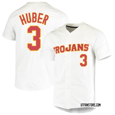 Youth Caiden Huber USC Trojans Replica Vapor Untouchable Full-Button Baseball Jersey - White