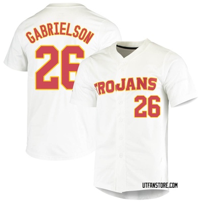 Youth Cole Gabrielson USC Trojans Replica Vapor Untouchable Full-Button Baseball Jersey - White