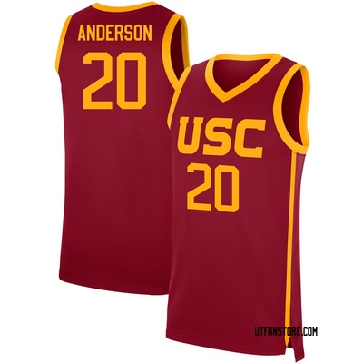 Youth Ethan Anderson USC Trojans Replica Cardinal Performance Basketball Jersey