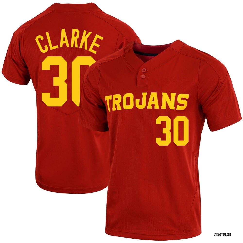Youth Garrett Clarke USC Trojans Replica Cardinal Vapor Two-Button Baseball Jersey