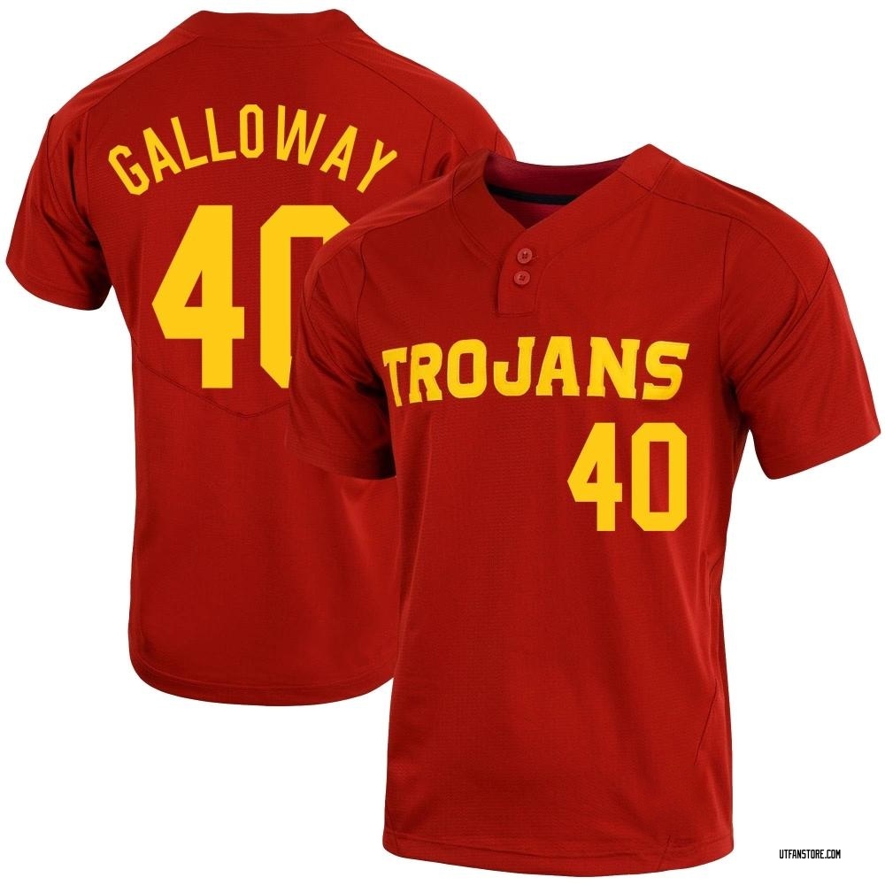 Youth Jacob Galloway USC Trojans Replica Cardinal Vapor Two-Button Baseball Jersey
