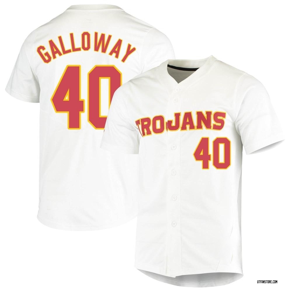 Youth Jacob Galloway USC Trojans Replica Vapor Untouchable Full-Button Baseball Jersey - White