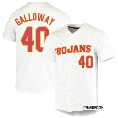 Youth Jacob Galloway USC Trojans Replica Vapor Untouchable Full-Button Baseball Jersey - White