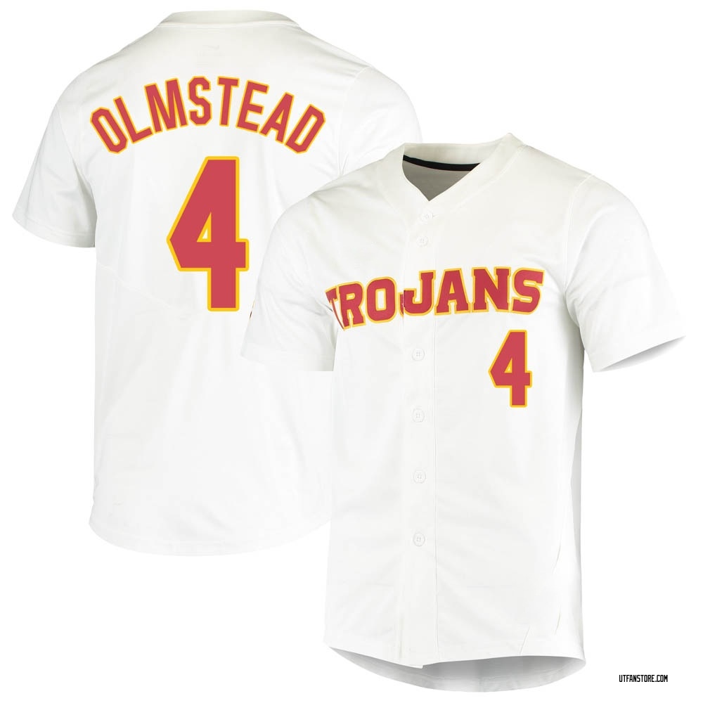 Youth Johnny Olmstead USC Trojans Replica Vapor Untouchable Full-Button Baseball Jersey - White