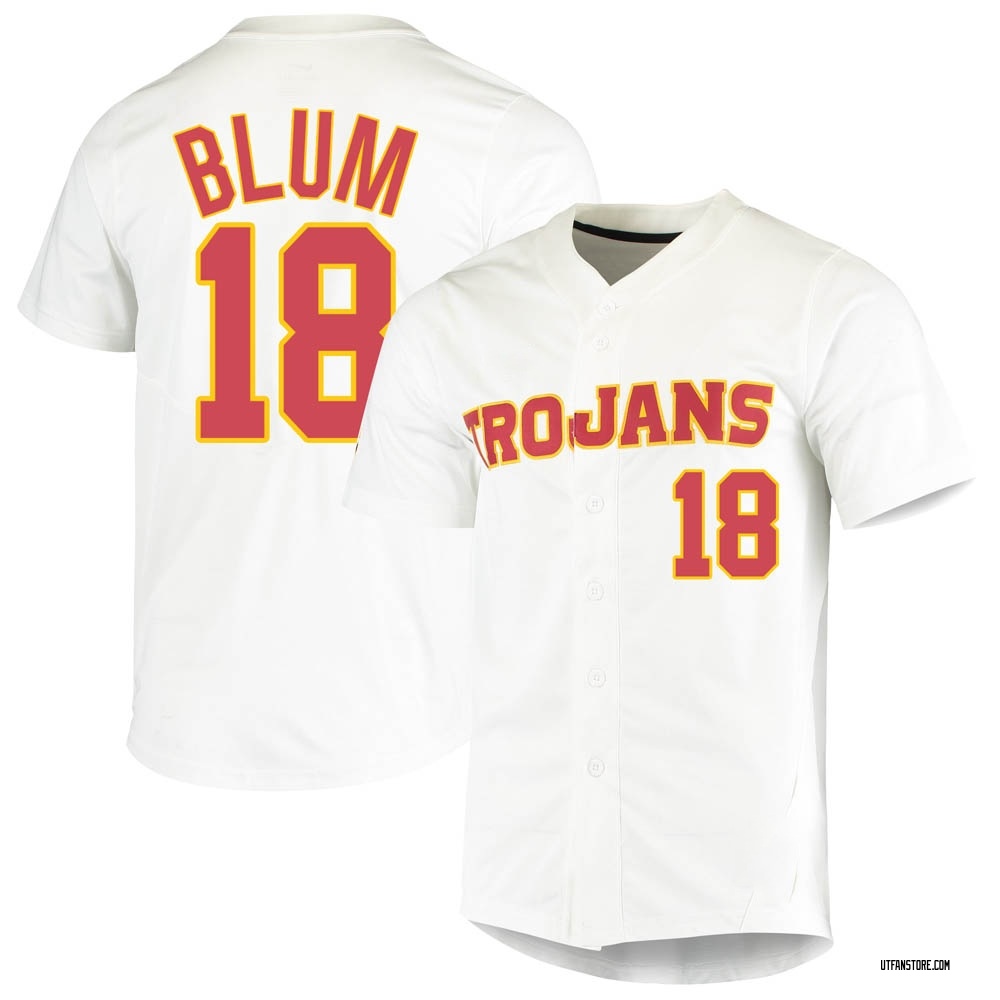 Youth Josh Blum USC Trojans Replica Vapor Untouchable Full-Button Baseball Jersey - White
