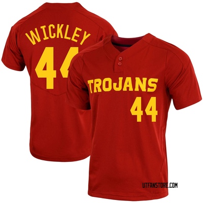 Youth Malikai Wickley USC Trojans Replica Cardinal Vapor Two-Button Baseball Jersey