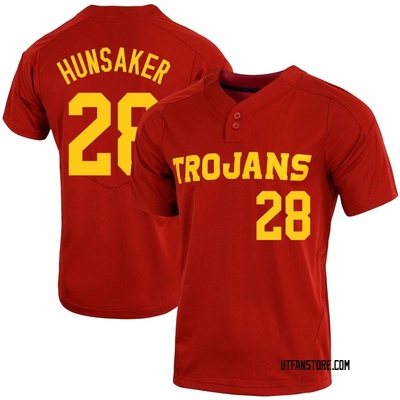 Youth Riley Hunsaker USC Trojans Replica Cardinal Vapor Two-Button Baseball Jersey